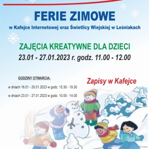 Ferie 2023 - Kafejka Internetowa w Leśniakach